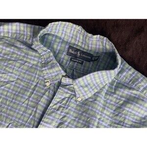 Ralph Lauren 4XB Tartan Plaid Shirt Pink Pony Short Sleeve Button Down Classic
